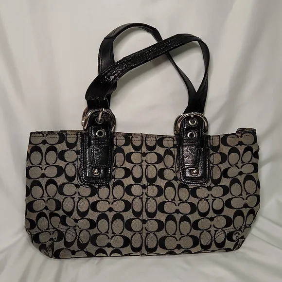COACH パーカー ベージュ/ブラック COACH コットンパーカー XS ベージュ/ブラック シグネチャー